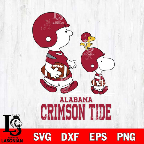 Alabama Crimson Tide Snoopy Sport Svg Eps Dxf Png File, Digital Download