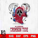 Alabama Crimson Tide Stitch Ghost Face Halloween 2 Svg Eps Dxf Png File, Digital Download, Instant Download