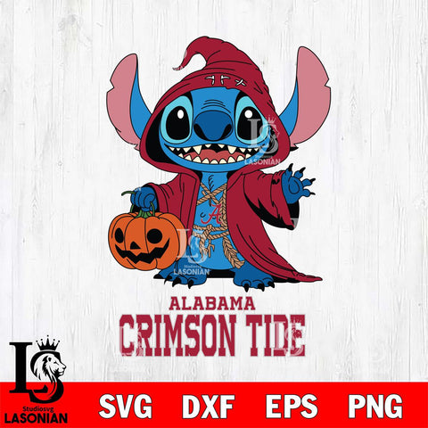 Alabama Crimson Tide Stitch Horror Svg Eps Dxf Png File, NCAA svg, Digital Download, Instant Download