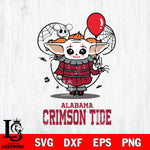 Alabama Crimson Tide Stitch Pennywise Halloween Svg Eps Dxf Png File, Digital Download, Instant Download