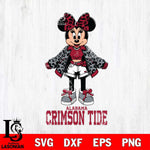 Alabama Crimson Tide Style Minnie Disney Svg Eps Dxf Png File, Digital Download, Instant Download