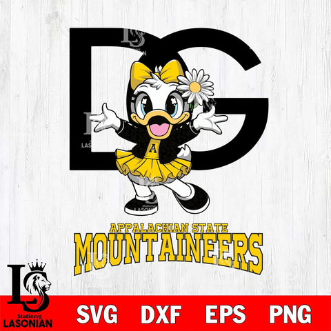 Appalachian State Mountaineers Dolce And Gabbana Daisy Duck Disney Svg Eps Dxf Png File, Digital Download, Instant Download