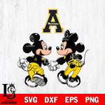 Appalachian State Mountaineers Fan Minnie And Mickey Love Svg Eps Dxf Png File, Digital Download, Instant Download