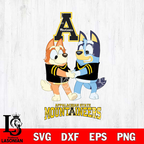 Appalachian State Mountaineers Bluey Chilli Dance Svg Eps Dxf Png File, Digital Download, Instant Download