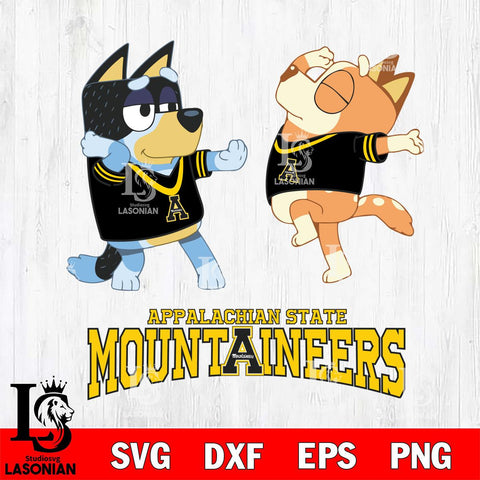 Appalachian State Mountaineers Bluey Dance Svg Eps Dxf Png File, Digital Download, Instant Download