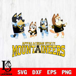 Appalachian State Mountaineers Bluey Dance Mode Squats Svg Eps Dxf Png File, Digital Download, Instant Download