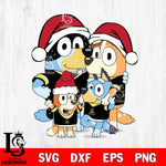 Appalachian State Mountaineers Bluey Family Christmas Svg Eps Dxf Png File, Digital Download, Instant Download