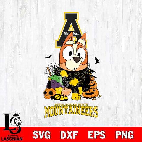 Appalachian State Mountaineers Bluey Halloween NCAA Svg Eps Dxf Png File, Digital Download, Instant Download