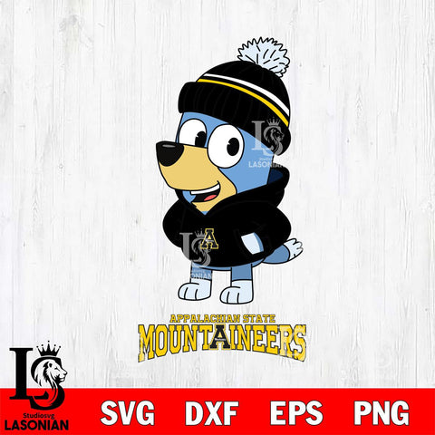 Appalachian State Mountaineers Bluey Hoodie Sport Svg Eps Dxf Png File, Digital Download ,Instant Download, Cricut File