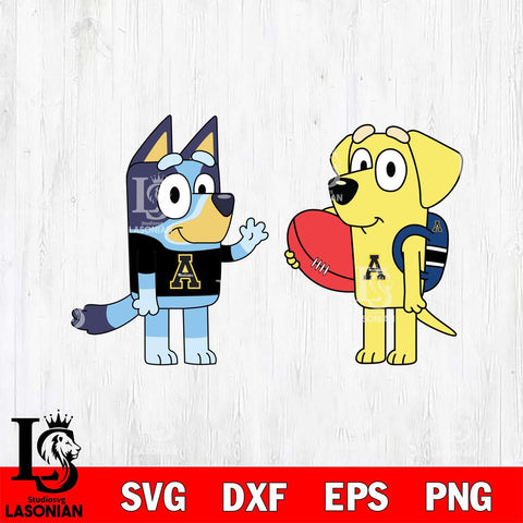 Appalachian State Mountaineers Bluey & Lucky Svg Eps Dxf Png File, Digital Download, Instant Download