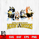 Appalachian State Mountaineers Bluey Mode Dance Squats Svg Eps Dxf Png File, Digital Download, Instant Download