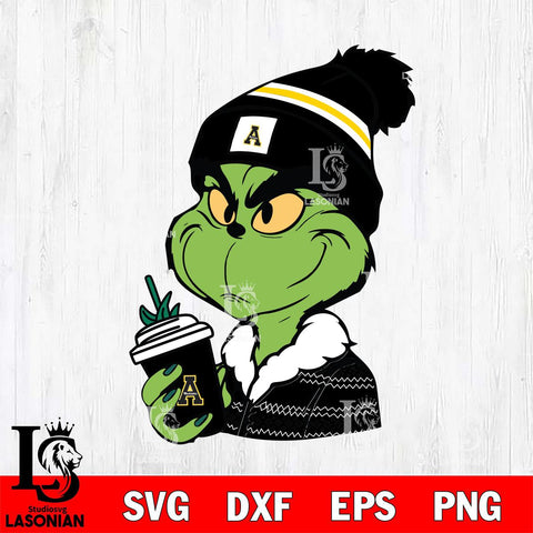 Appalachian State Mountaineers Boujee Grinch Svg Eps Dxf Png File, Digital Download, Instant Download