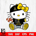 Appalachian State Mountaineers Cute Hello Kitty Football 11 Svg Eps Dxf Png File, NCAA svg, Digital Download, Instant Download