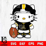 Appalachian State Mountaineers Cute Hello Kitty Football 3 Svg Eps Dxf Png File, NCAA svg, Digital Download, Instant Download