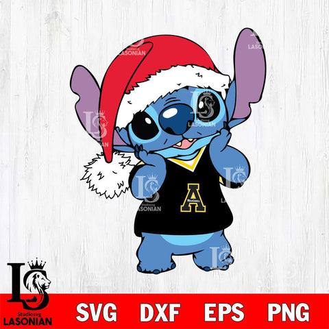 Appalachian State Mountaineers Cute Stitch Christmas Svg Eps Dxf Png File, Digital Download, Instant Download