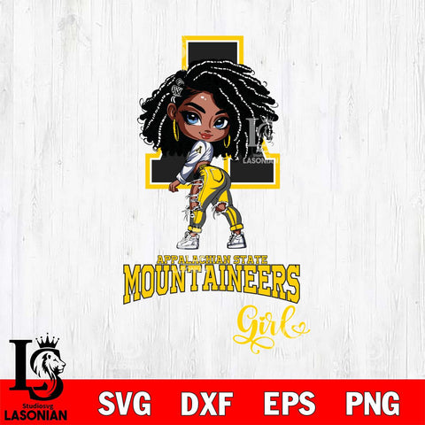 Appalachian State Mountaineers Fan Girl Svg Eps Dxf Png File, Digital Download, Instant Download