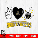 Appalachian State Mountaineers Gnomes Peace & Love Svg Eps Dxf Png File, Digital Download, Instant Download