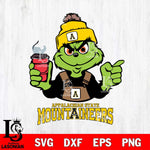 Appalachian State Mountaineers Grinch with coffee Svg Eps Dxf Png File, Digital Download, Instant Download