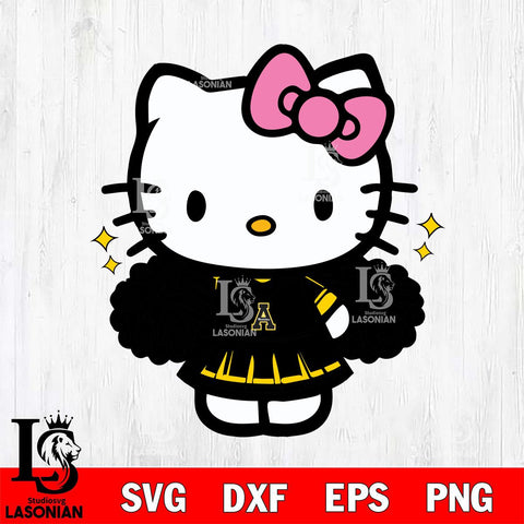 Appalachian State Mountaineers Hello Kitty Cheerleader Svg Eps Dxf Png File, Digital Download, Instant Download