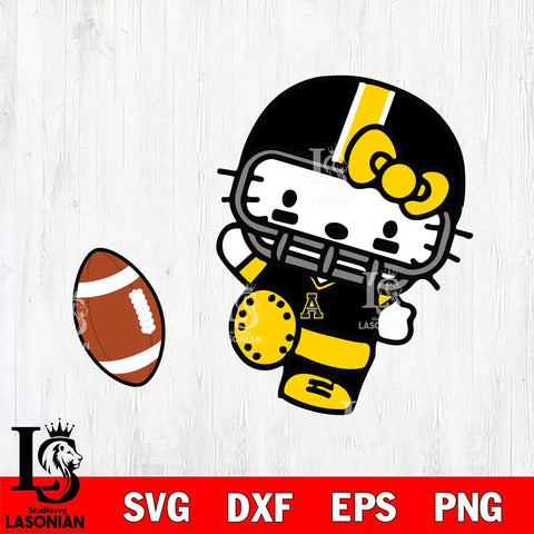 Appalachian State Mountaineers Hello Kitty sport 12 Svg Eps Dxf Png File, NCAA svg, Digital Download, Instant Download