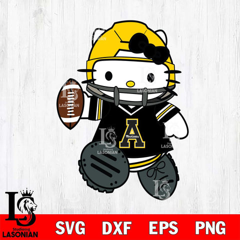 Appalachian State Mountaineers Hello Kitty sport Svg Eps Dxf Png File, NCAA svg, Digital Download, Instant Download