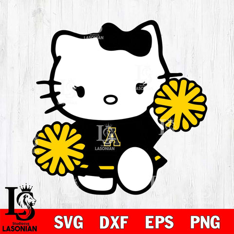 Appalachian State Mountaineers Hello Kitty sport 4 Svg Eps Dxf Png File, NCAA svg, Digital Download, Instant Download