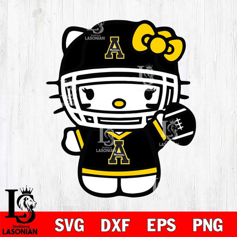 Appalachian State Mountaineers Hello Kitty sport 6 Svg Eps Dxf Png File, NCAA svg, Digital Download, Instant Download