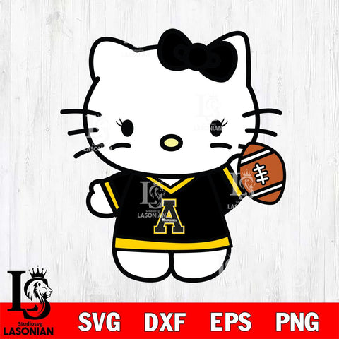 Appalachian State Mountaineers Hello Kitty sport 7 Svg Eps Dxf Png File, NCAA svg, Digital Download, Instant Download