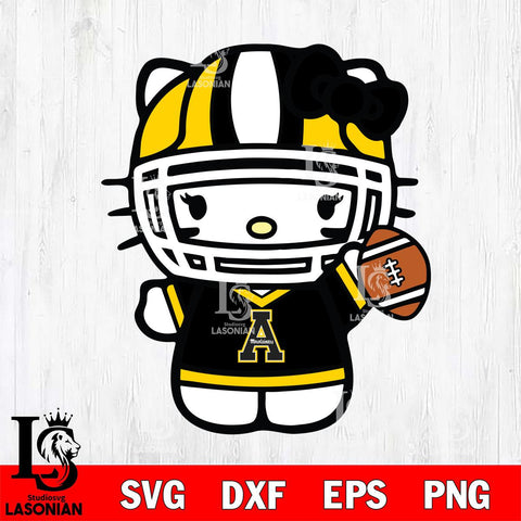 Appalachian State Mountaineers Hello Kitty sport 9 Svg Eps Dxf Png File, NCAA svg, Digital Download, Instant Download