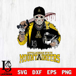 Appalachian State Mountaineers Jason Voorhees 2 Svg Eps Dxf Png File, Digital Download