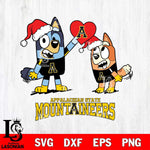 Appalachian State Mountaineers Love Bluey Christmas Svg Eps Dxf Png File, Digital Download