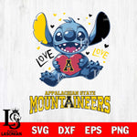 Appalachian State Mountaineers Love Stitch, Svg Eps Dxf Png File, Digital Download