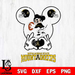 Appalachian State Mountaineers Mickey Heart Rugby Svg Eps Dxf Png File, Digital Download ,Instant Download, Cricut File