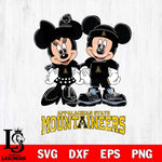 Appalachian State Mountaineers Mickey Minnie Rugby ball Svg Eps Dxf Png File, NCAA svg , File Cut , Digital Download , Instant Download, Cut Svg Files