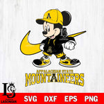 Appalachian State Mountaineers Mickey Mouse NIKE, Svg Eps Dxf Png File, Digital Download