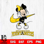 Appalachian State Mountaineers Minnie Mouse Dancing NIKE, Svg Eps Dxf Png File, Digital Download