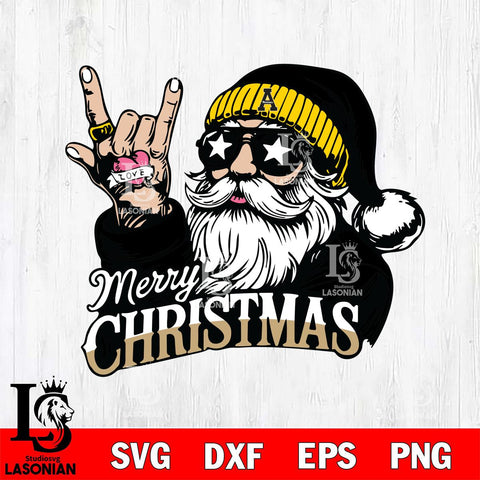 Appalachian State Mountaineers Rock Santa Claus Football Svg dxf eps png pdf file,NCAA svg,Digital Download,Cricut file