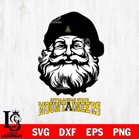 Appalachian State Mountaineers Santa Claus Christmas Svg dxf eps png pdf file,NCAA svg,Digital Download,Cricut file