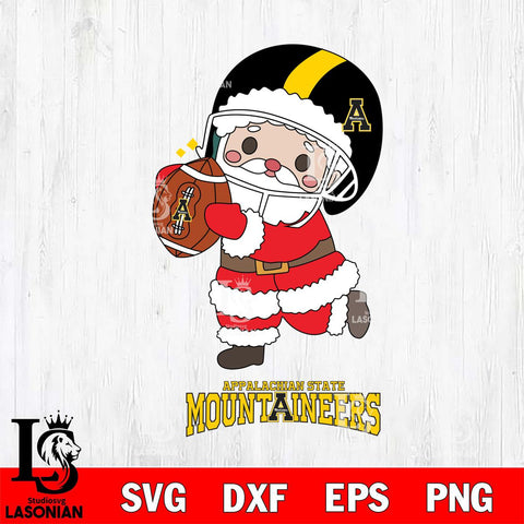 Appalachian State Mountaineers Santa Claus Cute Svg dxf eps png pdf file,NCAA svg,Digital Download,Cricut file