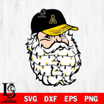 Appalachian State Mountaineers Santa Claus Face Svg dxf eps png pdf file,NCAA svg,Digital Download,Cricut file