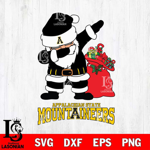 Appalachian State Mountaineers Santa Dabbing Christmas Svg dxf eps png pdf file,NCAA svg,Digital Download,Cricut file