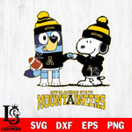 Appalachian State Mountaineers Snoopy & Bluey Football Svg Eps Dxf Png File,NCAA Svg Files,Chill Guy svg ,Digital Download ,Instant Download, Cricut File