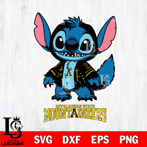 Appalachian State Mountaineers Stitch Halloween Svg Eps Dxf Png File, NCAA svg, Digital Download, Instant Download