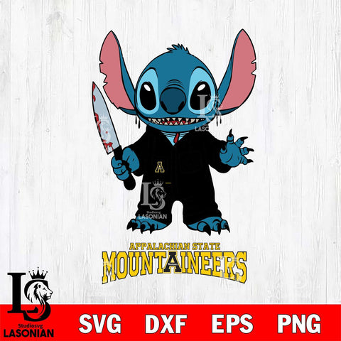 Appalachian State Mountaineers Stitch Horror 2 Svg Eps Dxf Png File, NCAA svg, Digital Download, Instant Download