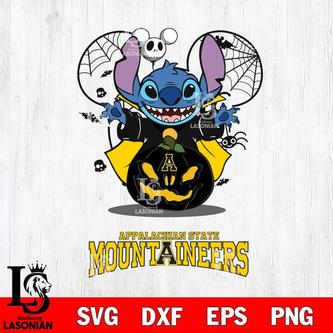 Appalachian State Mountaineers Stitch Horror Halloween Svg Eps Dxf Png File, Digital Download, Instant Download