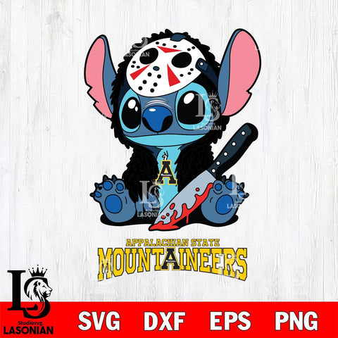 Appalachian State Mountaineers Stitch Jason Voorhees Svg Eps Dxf Png File, NCAA svg, Digital Download, Instant Download