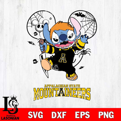 Appalachian State Mountaineers Stitch Michael Halloween Svg Eps Dxf Png File, Digital Download, Instant Download