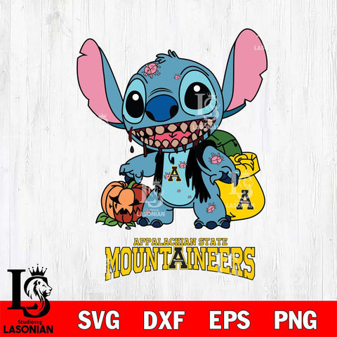 Appalachian State Mountaineers Stitch Zombie Svg Eps Dxf Png File, NCAA svg, Digital Download, Instant Download