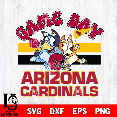 Arizona Cardinals Bluey & Bingo 9 Svg Eps Dxf Png File, NFL svg, Digital Download, Instant Download