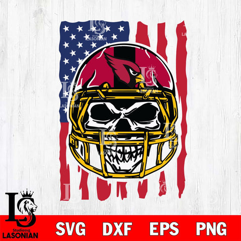 Arizona Cardinals American Skull Helmet Svg Eps Dxf Png File, Digital Download, Instant Download